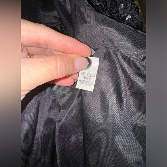 Black Sequins Long Sleeve Dress Size 10 - Picture 5 of 5
